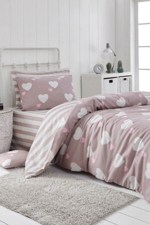 Easy-Iron Duvet Cover Set Single Herz Dried Rose Ep-027032 - Eponj Home