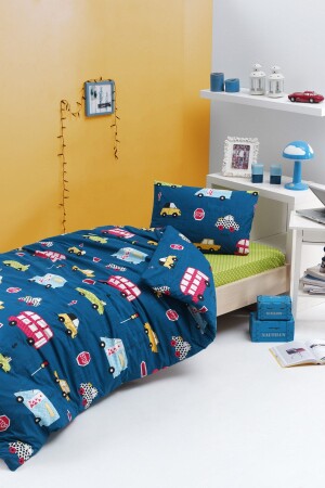 Easy-Iron Duvet Cover Set Single Paula Blue Ep-028700 - Eponj Home