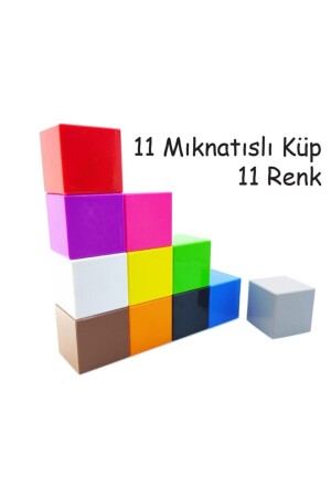 Ece is Learning Colors Intelligence Enhancer 11 Magnet Cube Magnetic Colors Educational Toy for 1 2 3 Years Old KO009B020 - KÜPSS