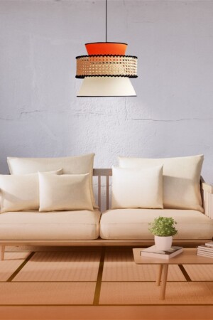 Ece Orange & Hazeran & Cream Colored 35 X32 Cm Hazeran Chandelier 27863 - Reyo