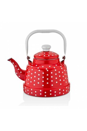 Eçk-16 Enamel Red Teapot Teapot 2019ST000622 - Ebru