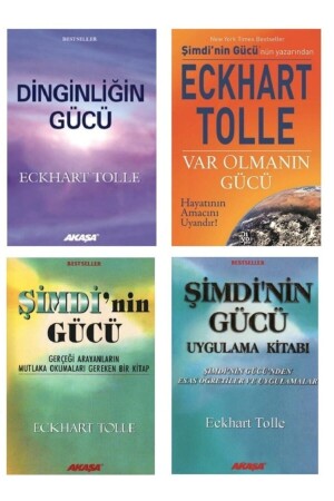 Eckhart Tolle Set of 4 1-The Power of Being 2-The Power of Stillness 3-The Power of Now 4-s. g. Application Book - Akaşa Yayınları