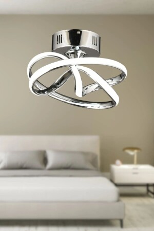 Eclipse Model Chrome Plated Metal Living Room Kitchen Living Bedroom Modern Led Plafonier Chandelier - Ultra Home