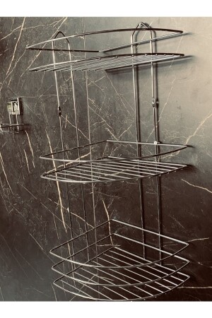 Economical Metal Corner 3 Layer Chrome Bathroom Shower Shelf Shampoo Holder Corner Rack RENKASKILIK32 - RENKYAPI
