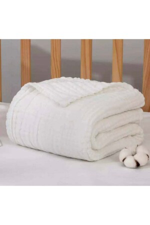 Ecru 4 Layer Multi-Purpose Muslin Blanket - Juniperus
