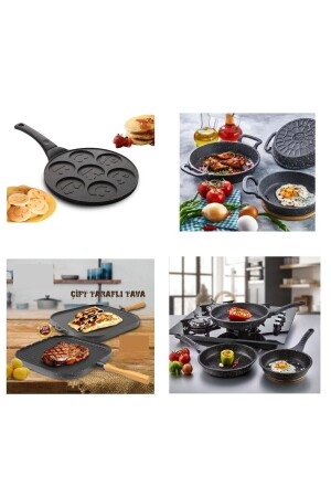 Eda 8 Li Granite Cast Iron Pan - Pan - Pancake - Pancake Pan Dowry Set eda043 - Emr züccaciye