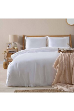 Edeline Duvet Cover Set 230x220 Cm Ecru CD231TEK298 - Chakra