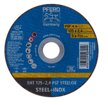 Edelstahl-Trennscheibe PFERD EHT 125x2,4mm A46 P PSF-INOX - Pferd