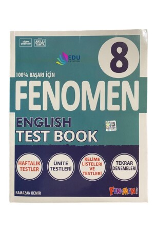 Edu Stationery 2024 Phenomenon 8. Class English Test Book - Fenomen Okul