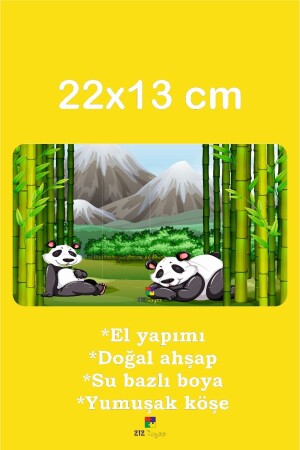 Educational Tutorial Intelligence Developing Cute Pandas Vertical 10-Piece Wooden Stick Jigsaw Puzzle - 212Toyzz
