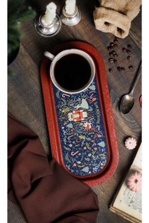 Ee168-v1 Tales Nutcracker Patterned Oval Tray 16x35 Cm TYC00599499491 - Evle