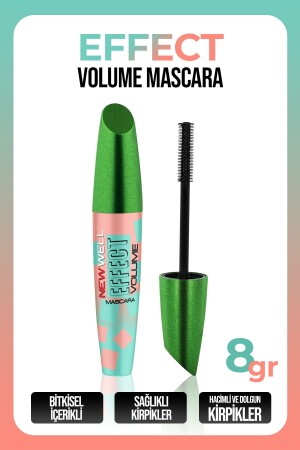 Effekt-Volumen-Mascara 8 gr - New Well