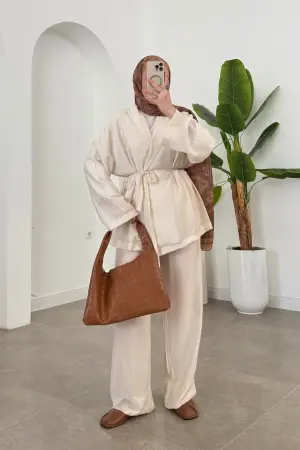 Efil Premium Kimono-Set Stein - Nuuwears