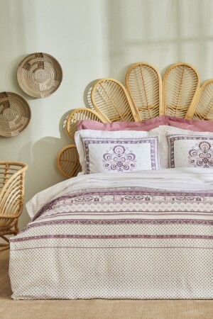 Efren 100% Cotton Double Duvet Set Plum 200. 21. 01. 0874 - Karaca Home