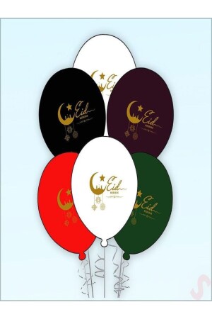 Eid Mubarak-BASKILI Balon - 10 Adet - Düvenci Ticaret
