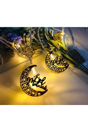 Eid Mubarak Happy Eid Mubarak Decorative Battery Operated LED Light Chain with Motif - Epazzar