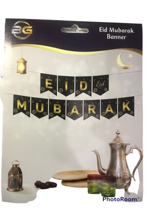 Eid Mubarak Zig Zag Banner Text - Deniz Party Store