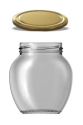 Eierglas mit goldenem Deckel, 370 cm³, 12 Stück ŞCT0370 - Paşabahçe