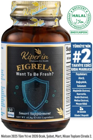 Eigrela | Kuersetin, Kekik, Astragalus, Çörek Otu, Akgünlük.. | 60 Kapsül - Kiperin