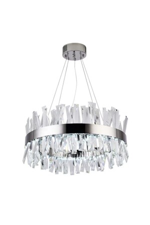 Eine luxuriöse moderne Kristallstein-Hängelampe, LED-Kronleuchter, gestuft, 3 Farben, Chrom, 50 cm, burenze401 - burenze