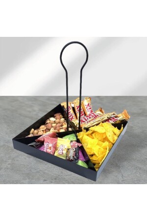 Einlagige, dekorative Metall-Snackschale – Käse-Präsentations-Servierplatte – Halter für türkische Köstlichkeiten – Macarons – Pfannkuchen und Desserts - Decorelax