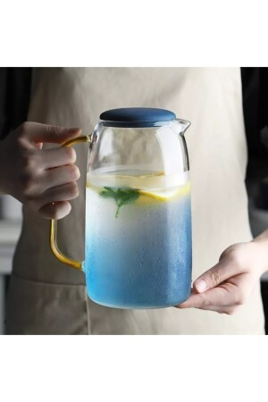 eins. 5 l Borosilikat-Krug aus hitzebeständigem, farbigem Trendglas VD7248 - Vadi