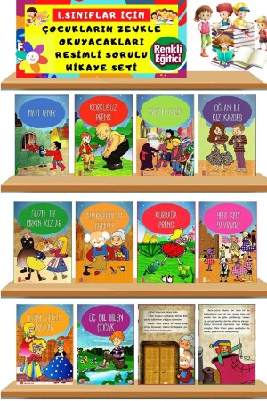 eins. Set mit 12 Geschichtenbüchern, die Ihnen Lesevergnügen für Klassenstufen bereiten - Ata Yayıncılık