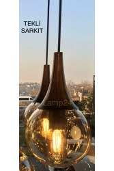 Einzelne Pendelleuchte der Rosa-Serie - Antik KÜÇÜKHUNİ1 - Lamp24