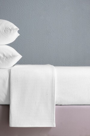 Einzelne Waffelmuster 100 % Baumwolle Hotel Pike 160 x 230 – Luxus gewebter Pike - Cemeteks Firuze