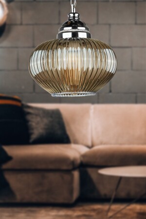 Einzelner Kronleuchter aus Moskov-Glas, geräuchert BEG1266 - Begüsa