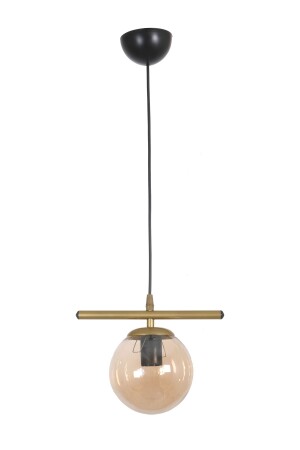Ekobe Modern Design Cafe - Kitchen - Living Room - Hall Vintage Color Honey Glass Single Chandelier EKB271 - Fer Avize