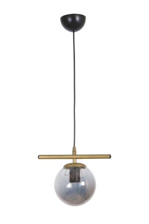 Ekobe Modern Design Cafe - Kitchen - Living Room - Hall Vintage Color Smoked Glass Single Chandelier EKB271 - Fer Avize