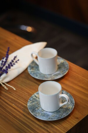 Eksen Porcelain 4 Piece Coffee Set for 2 Persons 100 ml - Heda Porselen