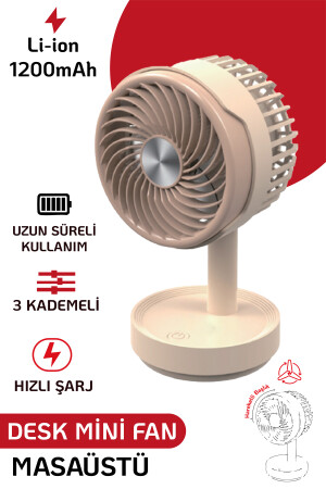 Handventilator, Desktop-Lüfter, Kühler, teleskopischer 3-stufiger Typ-C-Schnelllade-Minikühler - Teknoloji Gelsin