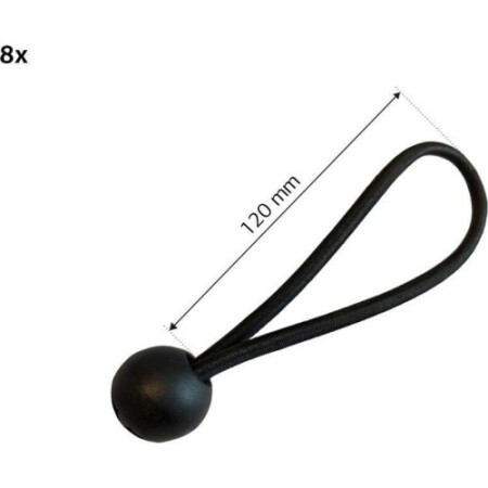 Elastic band + ball Berg, 120mm (8x) - BERG
