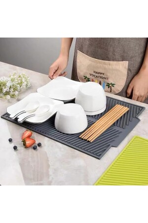 Elastic Odorless Kitchen Dish Mat Water Drain 43x33 Cm - Genel Markalar