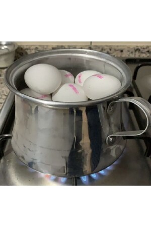 Elce Egg boiling boiler aluminum mini size diameter 13cm height 9-5cm - Papatyamdekor Züccaciye