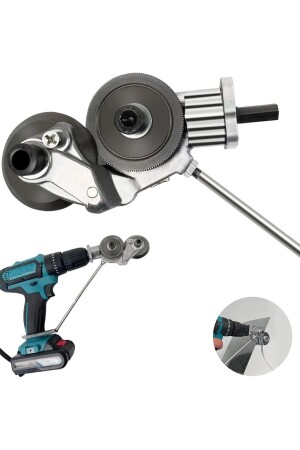 Electric Drill Hair Cutting Clipper Double Headed Metal Plate Sheet Tin Cutter Apparatus with Mechanism - Depolife