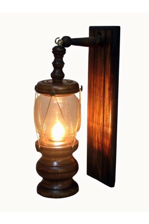 Electric Sailor's Lantern Gas Lamp Figurine Wall Ornament Wooden Souvenir Wooden Electric Gas Lamp - Okçu