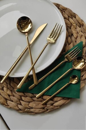 Elegance 36 Piece Luxury Cutlery Set Gold - Arow
