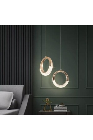 Elegance Luxury Design Modern Single Pendant Lamp LED Chandelier Gold Yellow 2 Piece Set Price burenze817 - burenze