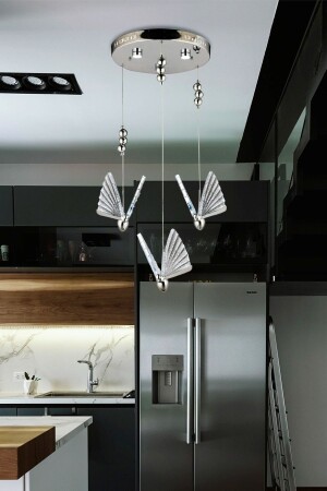 Elegance Modern Butterfly Triple Pendelleuchte LED Kronleuchter Chrom Led Butterfly Kronleuchter TYC00356664119 - burenze