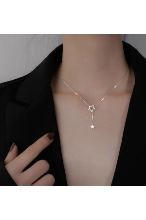 Elegant Chain Necklace with Star Elevator - Women's Necklace - Star Necklace - Takıconcept