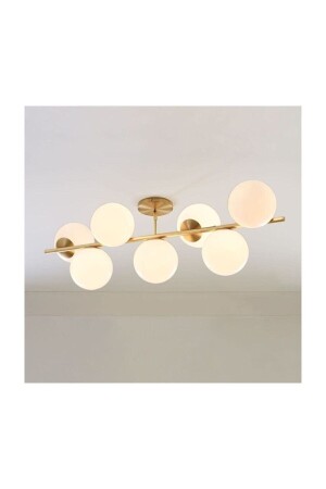 Elegant Modern Metal Gold Living Room - Kitchen - Bedroom 7 Piece Chandelier LA8554411231 - Fer Avize