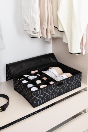Elegant Quality Covered Box and Partition Drawer Inside Wardrobe Organizer - Özlem Toys