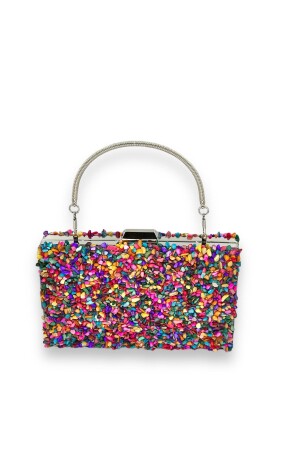 Elegante Abendtasche aus Naturstein in verschiedenen Farben mit silbernem Griff - Biçanta