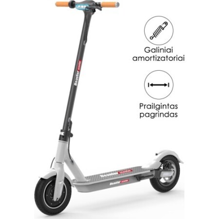 Elektrikli scooter Beaster BS05W, 350W, 36V, 8Ah, beyaz - Beaster