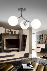 ELEN 3 Lü Modern Beyaz Glop Camlı Plafonyer Avize AV-AVZ0033 - avimonaydınlatma