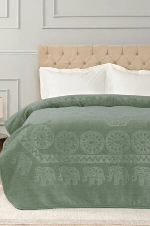 Elephant Khaki Double Soft Embosy Blanket 200. 18. 01. 0989 - Karaca Home
