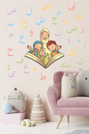 Elif Ba Öğrenen Çocuklar Ramazan Sticker Seti Ramazan Süsleri Dini Eğitim Için Eğitici Sticker Seti STC785 - 212shop
